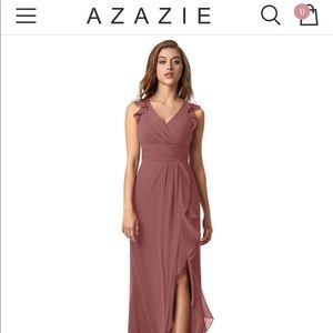 Azazie Bridesmaids Dress | size: 8 | color: desert rose | style: Tasha